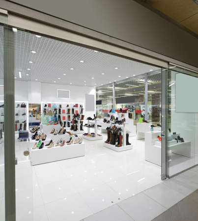 bright and fashionable window of modern european storeの写真素材