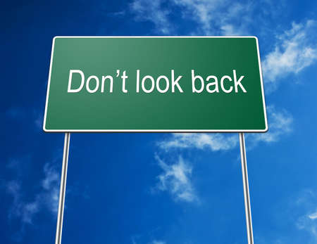 Digital creation of a road sign displaying text.の写真素材