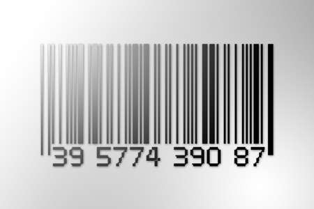 Digital creation of a barcode with light source in top left corner.の写真素材