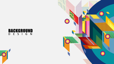 Geometric backgrounds are suitable for presentation and other projectsのイラスト素材