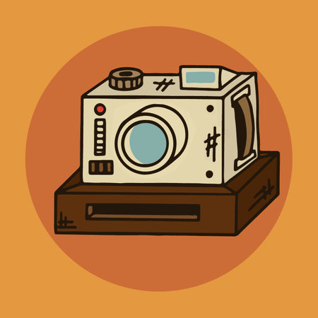 Vintage Camera Vector Art, Illustration and Graphicのイラスト素材