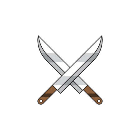 Dual knives icon design. Logo. Vector eps.10のイラスト素材