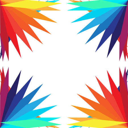 colorful abstract frame vector design. Ready for frame, border, logo, template, etc. Rainbow designのイラスト素材