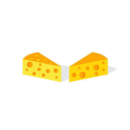 Cheese flat design. Food and drink. Abstractのイラスト素材