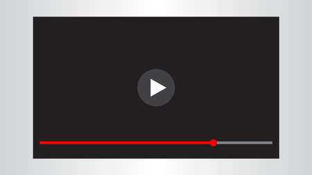 Video Player template flat design. Vector eps 10のイラスト素材