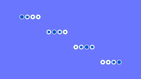 Circle loading icon with blue design