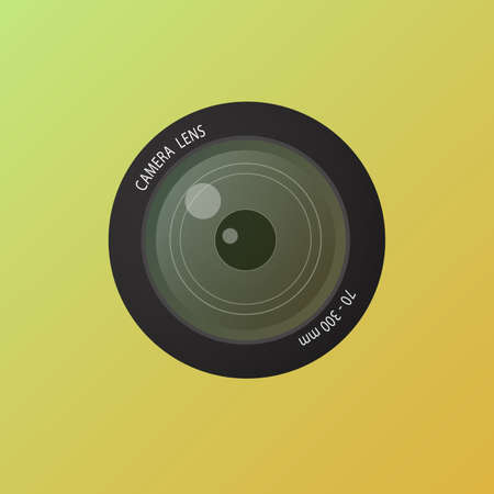 camera lens 70-300 mm design illustrationのイラスト素材