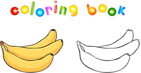Cartoon bananas coloring book. Vector illustration for childrenのイラスト素材