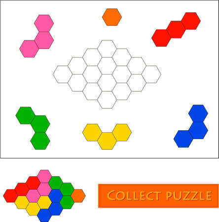 Collect the correct sequence of colorful elementsのイラスト素材