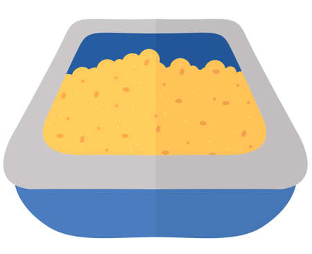 Flat cartoon filler tray web iconのイラスト素材