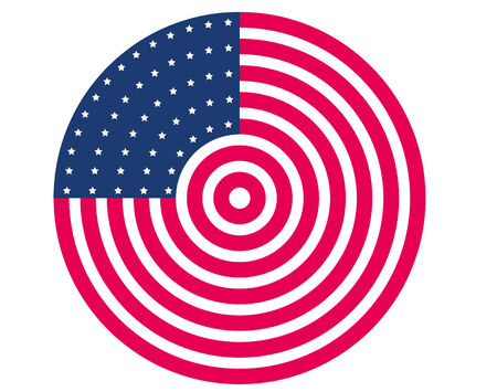 American USA Flag Targetのイラスト素材