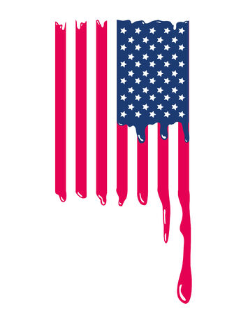 American USA Flag dripのイラスト素材