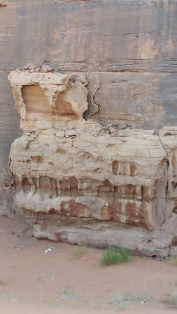 Natural formation on a mountain wallの写真素材