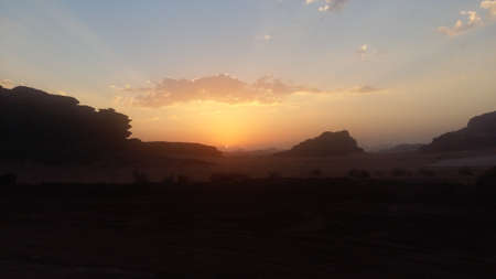 Sunset at Wadi Rumの写真素材