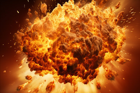 Explosive Energy Texture. Dynamic Power Unleashed, Vibrant Blast in Striking Detailの素材
