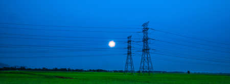 work at the nightの写真素材