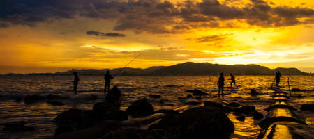 on shadow before nightの写真素材
