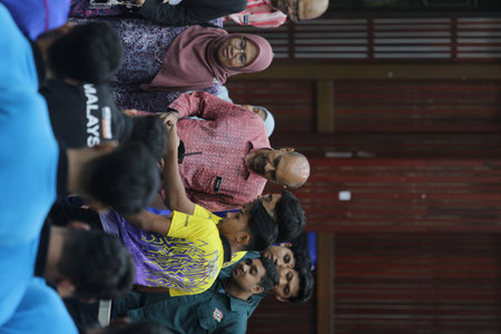 Unidentified boxer during the training session in Kuala Lumpur, Malaysia.の写真素材