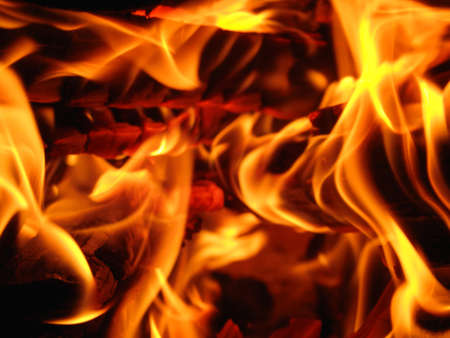 Burning fire, may be used as backgroundの写真素材