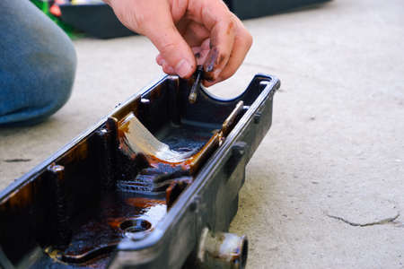 Car repair. Internal combustion engine repair. Resin deposits from low-quality oil on the valve...