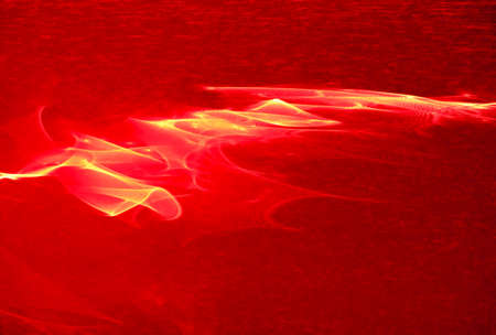 A beautiful photophone painted with a red laser as a result of light refraction.