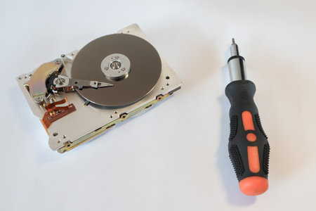 Repairing defect hard drive. Data hard drive backup disc hdd disk restoration restore recovery...