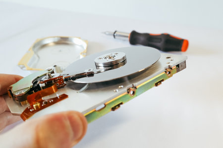 Repairing defect hard drive. Data hard drive backup disc hdd disk restoration restore recovery...
