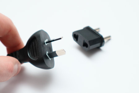 Different type power socket. Use plug adapter, travel adaptersの写真素材