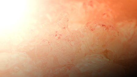Abstract nude and peach fuzz color gradient background. Water surface. Clear water surface texture...