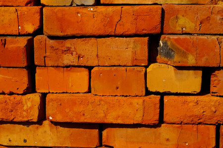 Brick texture. background of old red brick wall texture. Old Brickの写真素材