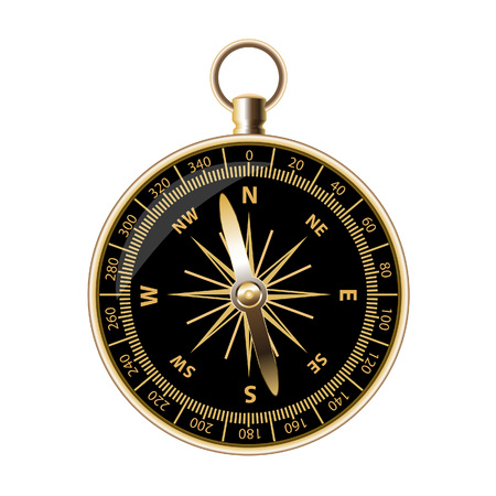 Retro compass for travels and outdoorsmanのイラスト素材