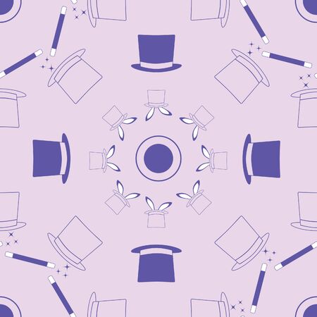Magic silk hat seamless patternのイラスト素材