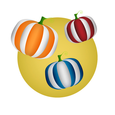 illustration Decoration colorful pumpkin of Halloween.のイラスト素材