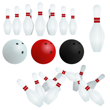Isolated skittles, white, red, black balls on white layout.のイラスト素材