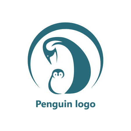 Abstract penguin logo. Vector logo design template.のイラスト素材