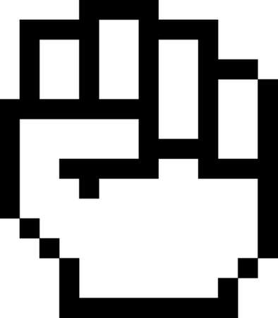 Web fist cursor graphic, editable vector EPSのイラスト素材