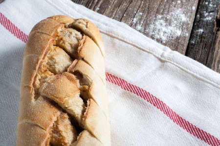 Garlic bread on the boards.の写真素材