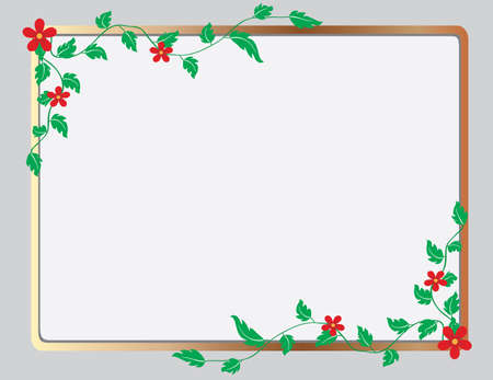 The frame in the form of floral ornament. Vector illustrationのイラスト素材