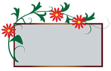 The frame in the form of floral ornament. Vector illustrationのイラスト素材