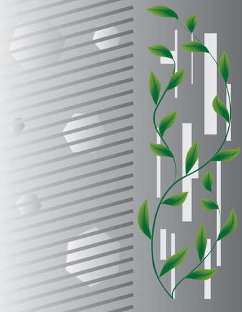 Vertical abstract background with leaves. Vector illustrationのイラスト素材