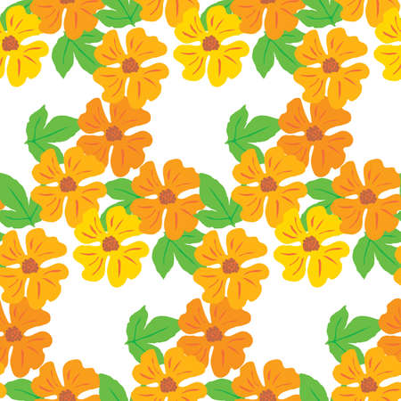 Seamless background of the flowers. Vector illustrationのイラスト素材