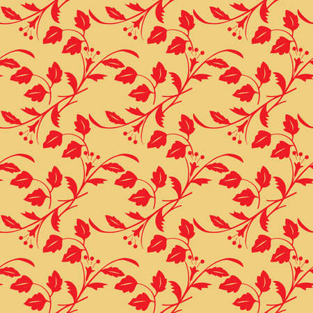 Plant seamless background. Vector illustrationのイラスト素材