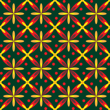 Seamless yellow and red background. Vector illustrationのイラスト素材