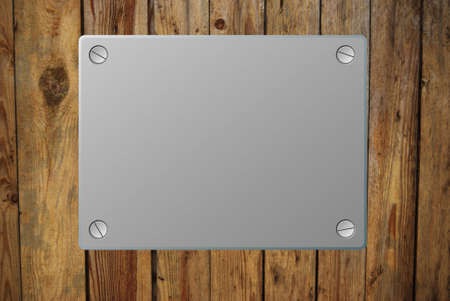 The plate on the old fence. Photoの写真素材