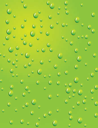 Seamless green background with water drops. Vector illustrationのイラスト素材