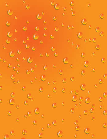 Seamless orange background with water drops. Vector illustrationのイラスト素材