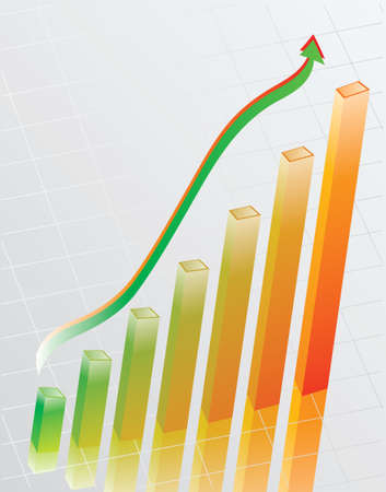The schedule of business development. Vector illustrationのイラスト素材