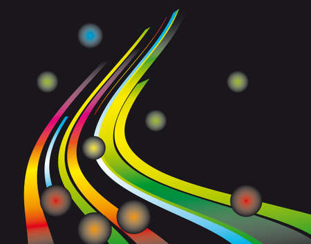 Abstract background of the fantastic curves. Vector illustrationのイラスト素材