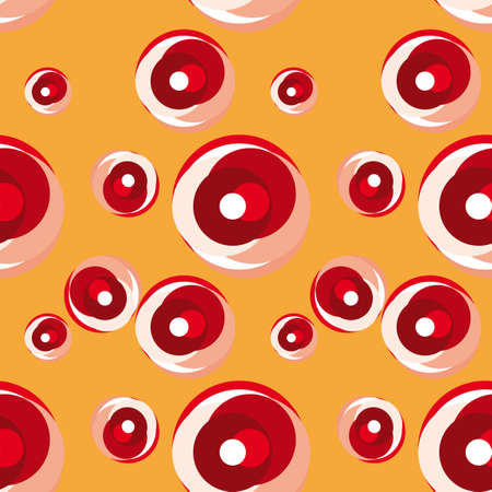 Abstract seamless background of the rings. Vector illustrationのイラスト素材