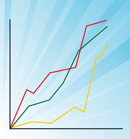 The schedule of business development. Vector illustrationのイラスト素材